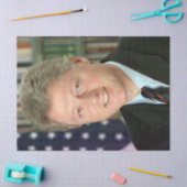 President Bill Clinton Witte Huis Foto Tissuepapier (Craft)