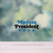 President blauw met sterren acryl bord (Neutraal)