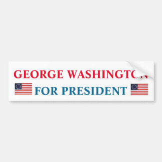 President Bumpersticker: George Washington Bumpersticker