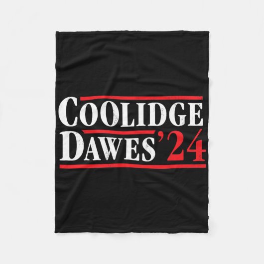 President Calvin Coolidge 1924 - Retro 4th of July Fleece Deken (Voorkant)