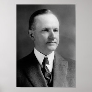 President Calvin Coolidge Portret - 1923 Poster