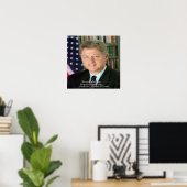 President Clinton "Anderen helpen" Wijsheidsquote  Poster (Thuiskantoor)