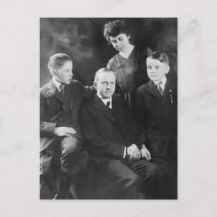 President Coolidge en familie Briefkaart