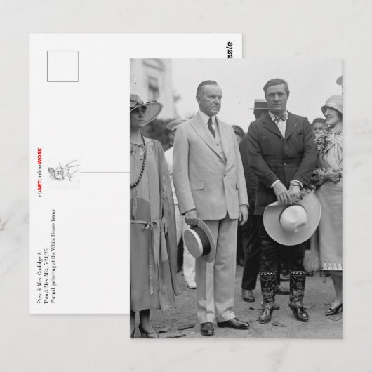 President Coolidge en Tom Mix Briefkaart (Voorkant / Achterkant)