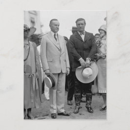President Coolidge en Tom Mix Briefkaart