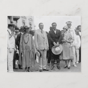 President Coolidge en Tom Mix met hun vrouwen Briefkaart
