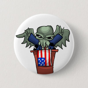 President Cthulhu Ronde Button 5,7 Cm