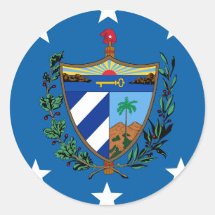 President Cuba, Kroatië Ronde Sticker