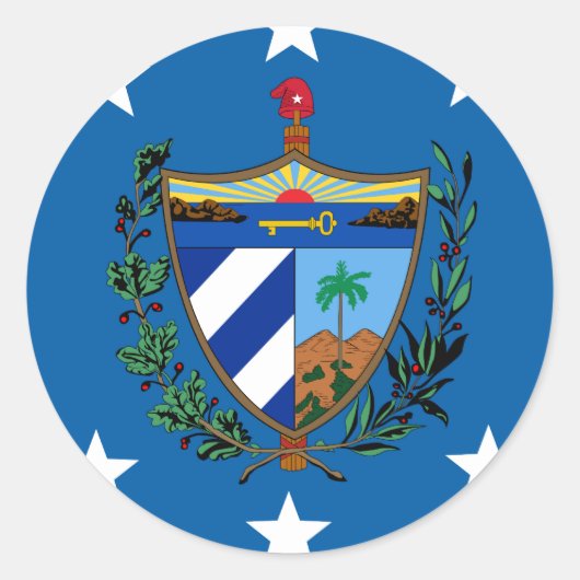 President Cuba, Kroatië Ronde Sticker (Voorkant)