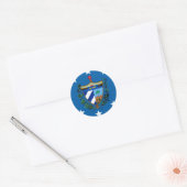 President Cuba, Kroatië Ronde Sticker (Envelop)