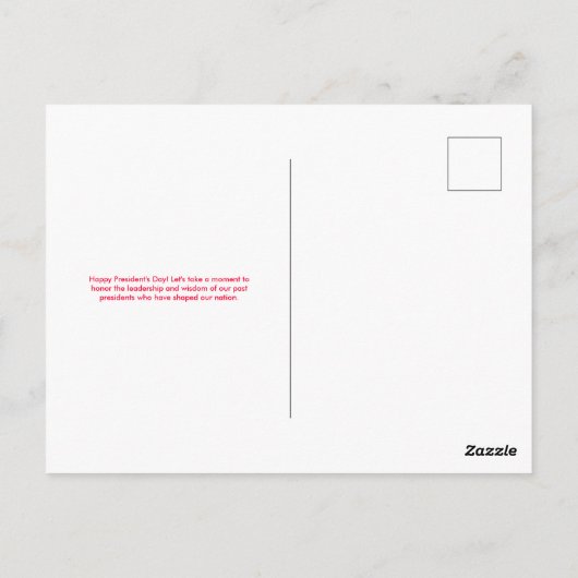 President Dag Briefkaart (Achterkant)