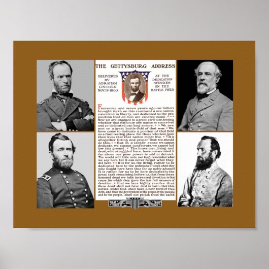 President Dag Tribute Gettysburg Poster (Voorkant)