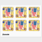 President dag van Amerika Vierkante Sticker (Vel)