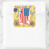President dag van Amerika Vierkante Sticker (Tas)
