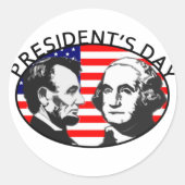 PRESIDENT DAY CLASSIC ROUND STICKER (Voorkant)