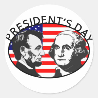 PRESIDENT DAY CLASSIC ROUND STICKER