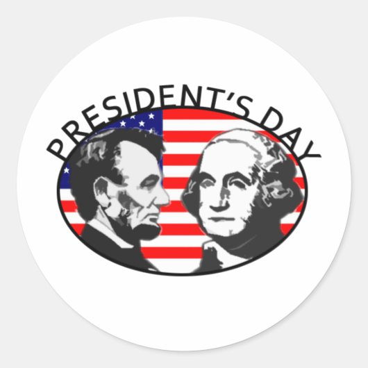 PRESIDENT DAY RONDE STICKER (Voorkant)