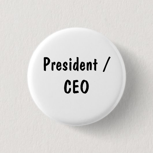President / Directeur Ronde Button 3,2 Cm (Voorkant)