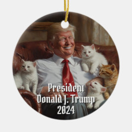 President Donald J. Trump Cats Kittens Grappig 202 Keramisch Ornament