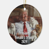 President Donald J. Trump Cats Kittens Grappig 202 Keramisch Ornament (Links)