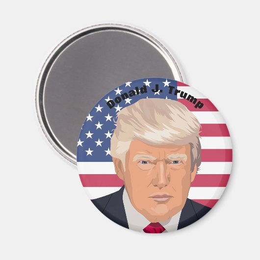 President Donald J. Trump Herdenkingsmagneet Magneet (Voorkant / Achterkant)