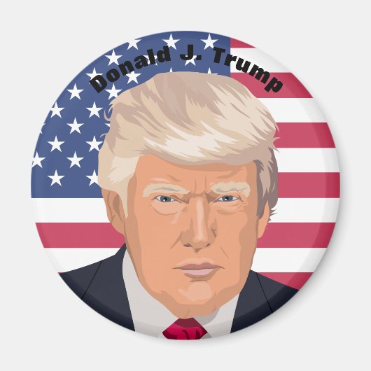 President Donald J. Trump Herdenkingsmagneet Magneet (Voorkant)