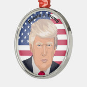 President Donald J. Trump HerdenkingsOrnament Metalen Ornament (Links)