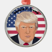President Donald J. Trump HerdenkingsOrnament Metalen Ornament (Voorkant)