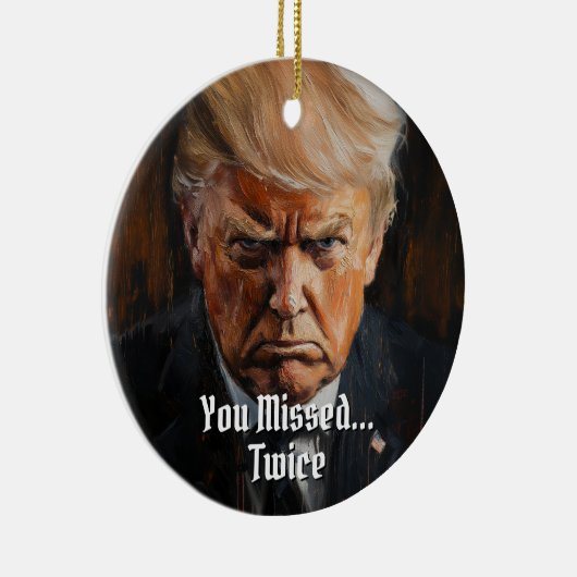 President Donald J. Trump-Mok heeft je 2024 gemist Keramisch Ornament (Rechts)
