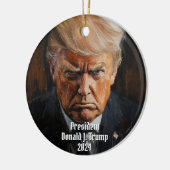 President Donald J. Trump Mok Shot Keepsake 2024 Keramisch Ornament (Links)