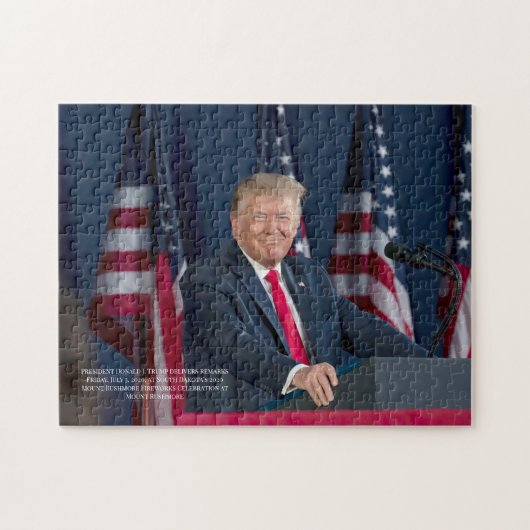 President Donald J. Trump Mt Rushmore Speech Legpuzzel (Horizontaal)