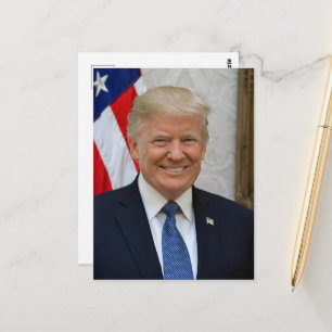 President Donald Trump 2017 Officieel portret Briefkaart
