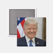 President Donald Trump 2017 Officieel portret Magneet (Voorkant / Achterkant)