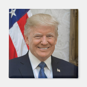 President Donald Trump 2017 Officieel portret Magneet