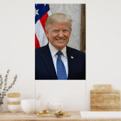 President Donald Trump 2017 Officieel portret Poster (Keuken)