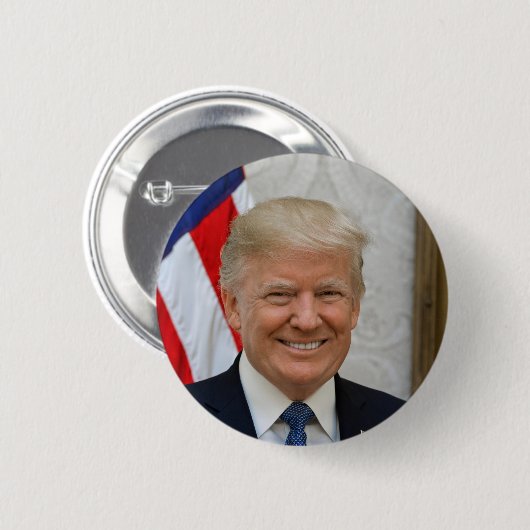 President Donald Trump 2017 Officieel portret Ronde Button 5,7 Cm (Voorkant /achterkant)
