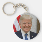 President Donald Trump 2017 Officieel portret Sleutelhanger (Voorkant)