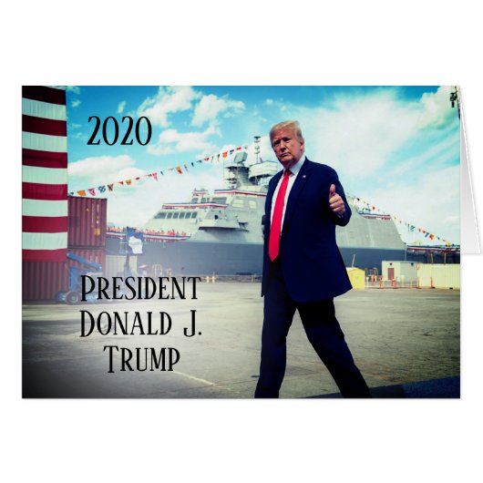 President Donald Trump 2020 duikt op marineschip (Voorkant Horizontaal)