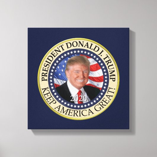 President Donald Trump 2020 Keep America Great Ame Canvas Afdruk (Voorkant)