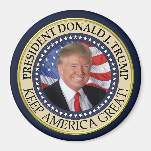 President Donald Trump 2020 Keep America Great Ame Magneet (Voorkant)
