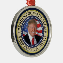 President Donald Trump 2020 Keep America Great Ame Metalen Ornament