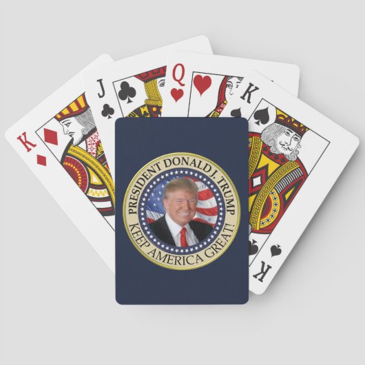 President Donald Trump 2020 Keep America Great Ame Pokerkaarten (Achterkant)