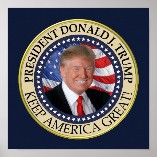 President Donald Trump 2020 Keep America Great Ame Poster (Voorkant)