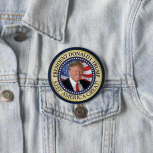 President Donald Trump 2020 Keep America Great Ame Ronde Button 7,6 Cm