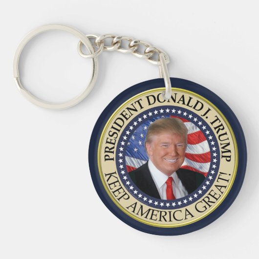 President Donald Trump 2020 Keep America Great Ame Sleutelhanger (Voorkant)