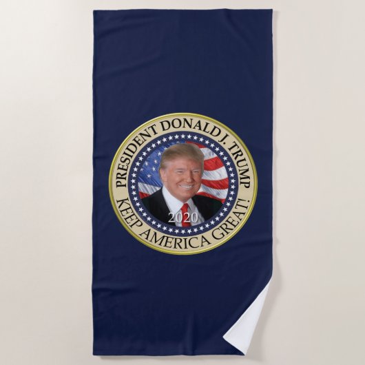 President Donald Trump 2020 Keep America Great Ame Strandlaken (Voorkant)