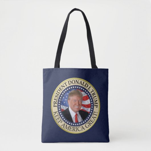 President Donald Trump 2020 Keep America Great Ame Tote Bag (Voorkant)