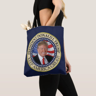 President Donald Trump 2020 Keep America Great Ame Tote Bag