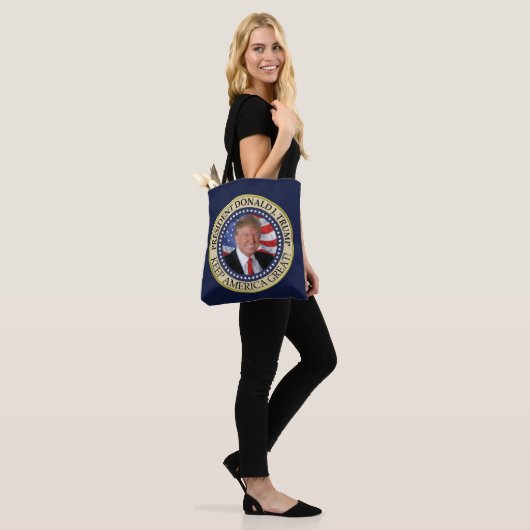President Donald Trump 2020 Keep America Great Ame Tote Bag (Op model)