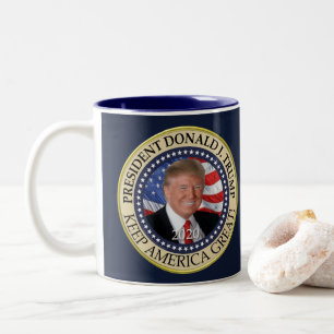 President Donald Trump 2020 Keep America Great Ame Tweekleurige Koffiemok
